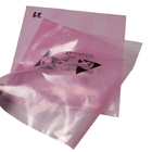 Customized Open Top Anti Static PCB ESD Packing Bag Transparent Pink