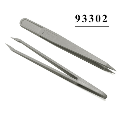 ESD Safe Tools Tiny Plastic Bend Tip Cosmetic Tweezers White