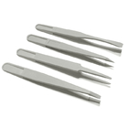 ESD Safe Tools Tiny Plastic Bend Tip Cosmetic Tweezers White