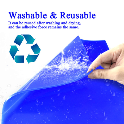 Blue Reusable Washable ESD Silicon Sticky Mat For Clean Rooms 3mm 5mm