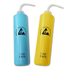 Yellow Print HDPE Plastic ESD Antistatic Safe Dispensing Bottle Industrial Use