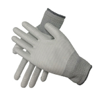 Polyester Anti Static PU Palm Coated ESD Gloves For Electronic Industry