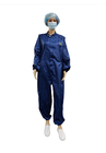 5mm Stripe Waterproof Dark Blue Anti Static ESD Washable Coverall Without Hood