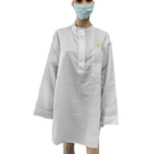 Round Sleeve Pullover Cleanroom Smock Apparels With Reliable Static Dissipation