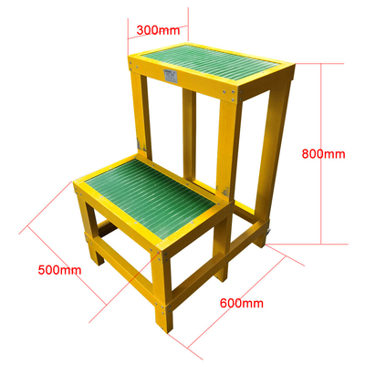 Electricians 2 Steps FRP/GRP Insulation Ladders Size 50x60x80cm