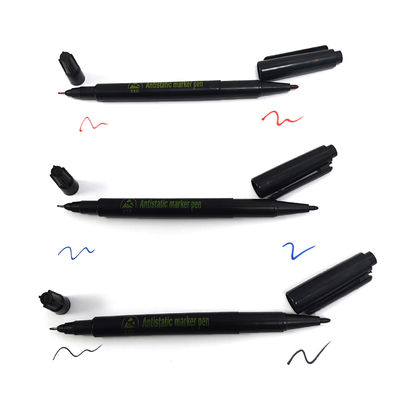 Anti Static Double Ended Marker Pen 0.5mm - 1.5mm For Cleanroom Lab EPA Office