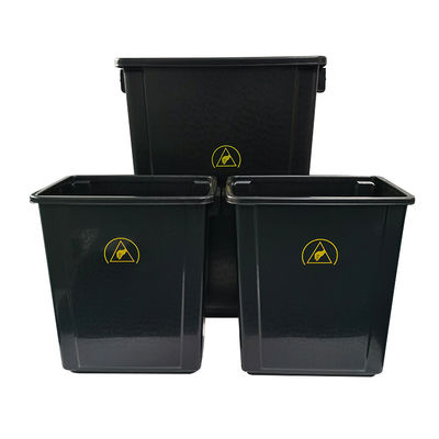 PP Plastic Black SMT Electrostatic Cleanroom Tool Box Trash Can Antistatic ESD Waste Bin