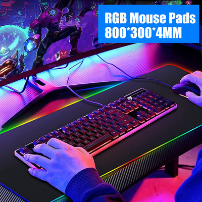 Waterproof Large RGB Gaming Mouse Pads Anti Slip Rubber Base Glowing Led Extended Mouse Pad