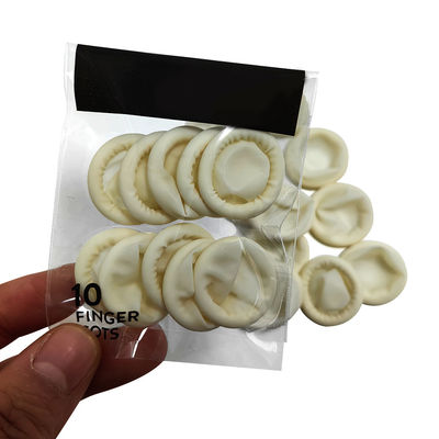 10pc Latex Finger Cots Natural Latex Disposable Finger Sleeve For Industrial Use