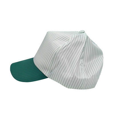Cleanroom ESD 5mm Stripe Polyester Hat Dust Free Work Anti Static Baseball Cap