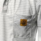 7MM Stripe ESD T-Shirts Polyester Conductive Silk Knitting Anti Static POLO Shirts