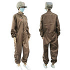 Antistatic Working Uniform Safe ESD Coveralls For Cleanroom Garment
