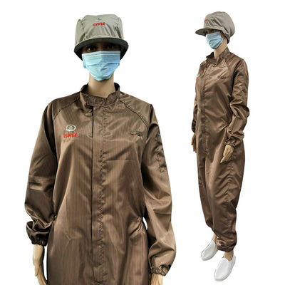 Antistatic Working Uniform Safe ESD Coveralls For Cleanroom Garment