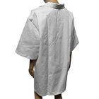 Dustproof ESD Workwear Spandex Cuff Polyester Lint Free Lab Smock For Cleanroom