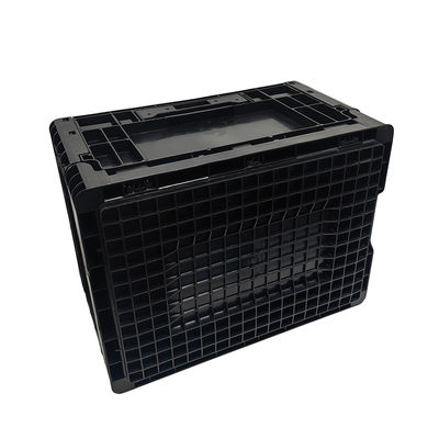 400*300*220MM Black Anti-Static Folding Box Plastic Turnover Box Foldable Plastic Box
