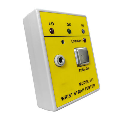 Yellow HZR-171 Wrist Strap Tester Portable Electrostatic Tester For Wrist Strap Tester In Electronic Factories