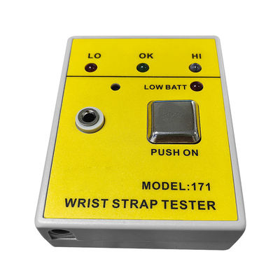 Yellow HZR-171 Wrist Strap Tester Portable Electrostatic Tester For Wrist Strap Tester In Electronic Factories
