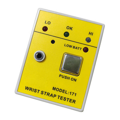 Yellow HZR-171 Wrist Strap Tester Portable Electrostatic Tester For Wrist Strap Tester In Electronic Factories