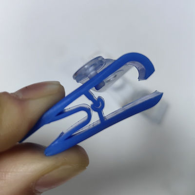 Exclusive Blue White Plastic Hanging Clip Anti Slip Plastic Id Holder Badge Clip