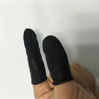 Black Comfortable Anti Static Gloves Latex Finger Protector Smooth Surface