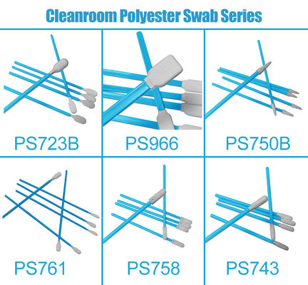 PS723B Cleanroom Precision Instruments Electronic Components Dust Free Polyester Swab Printer Cleaning Swab Stick