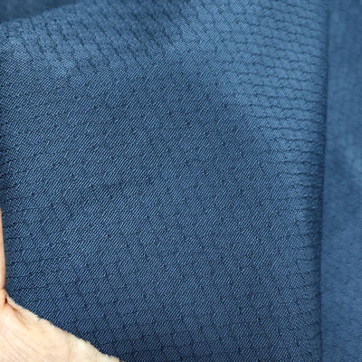 6mm Diamond Navy Blue Knitted Antistatic Fabric for ESD Coat and Polo Shirt