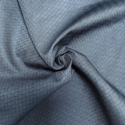 6mm Diamond Navy Blue Knitted Antistatic Fabric for ESD Coat and Polo Shirt
