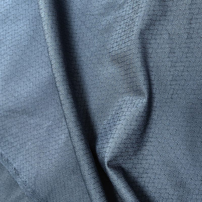 6mm Diamond Navy Blue Knitted Antistatic Fabric for ESD Coat and Polo Shirt