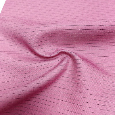 Pink 5mm Stripe ESD Fabric 1/2 Antistatic TR Conductive Fabric For Lab Garment