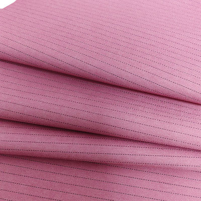 Pink 5mm Stripe ESD Fabric 1/2 Antistatic TR Conductive Fabric For Lab Garment