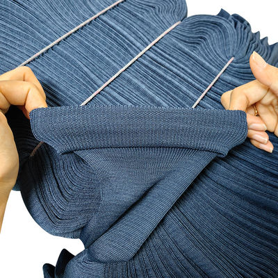 93% Polyester 7% Carbon Fiber ESD Antistatic Rib Fabric For Cleanroom Clothing Cuffs
