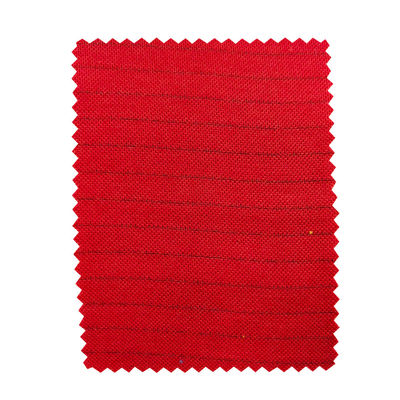 Cvc Knitted Pique Antistatic Fabric For Esd Polo Shirt Red Yellow 260gsm