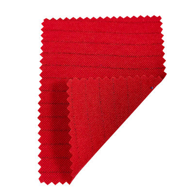 Cvc Knitted Pique Antistatic Fabric For Esd Polo Shirt Red Yellow 260gsm