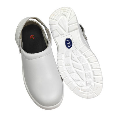 White Anti Smashing ESD Anti-Static Safety Shoes With Steel Toe Caps For Dust-Free Cleanroom Esd Work Shoes