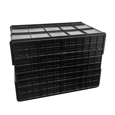 800*400*230mm Conductive Turnover Box Plastic ESD Electronic Parts Box Black Anti-Static Box