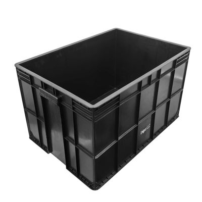 800*400*230mm Conductive Turnover Box Plastic ESD Electronic Parts Box Black Anti-Static Box