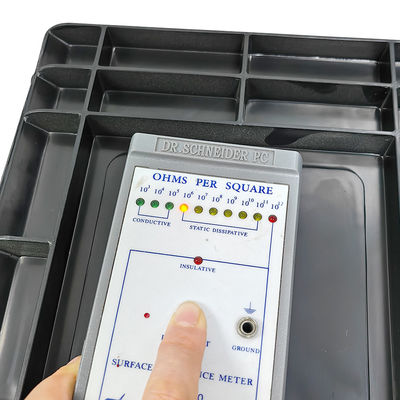 600*400*230mm Black ESD Antistatic Plastic Box Electronic Parts Box Anti-Static Box for Electronics Industry