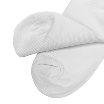 High Quality White Dust Free Cotton Sweat Absorbing Antibacterial Socks Cleanroom Socks with Elastic Closure