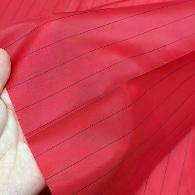 Red 17MM Stripe 99% Polyester+1% Conductive Stripe Lab Lint Free Anti-static ESD Antistatic Fabric