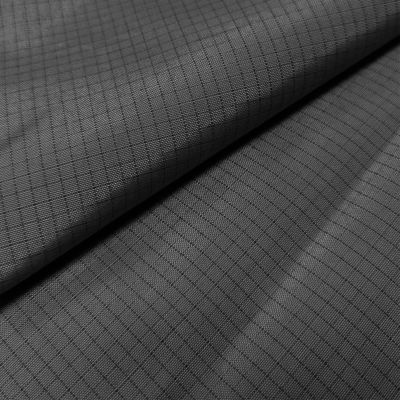 Black 4mm Grid 33% Cotton 2% Carbon Fiber Antistatic TC Fabric For ESD Working Clothes