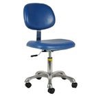 Industrial Comfortable ESD Safe Chairs PU Leather Color Black Or Blue Arm Rest Optional