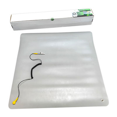 ESD Grey PVC Table Mat Antistatic Mat With Button For Antistatic Area