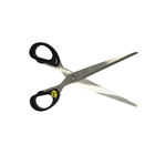 7&quot; Overall Length ESD Scissors Black Conductive ABS Handle Stainless Steel Blade