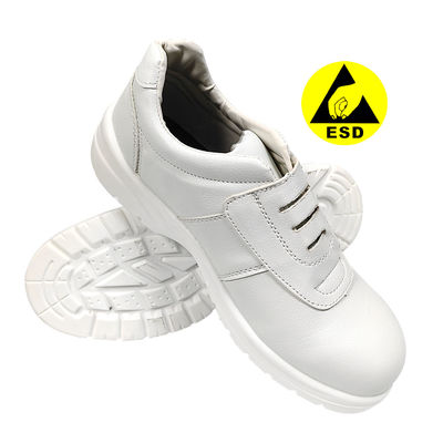 White Steel Ladle Head Anti Smashing Labor Protection Shoes Safety Protection Dust-Free Workshop ESD Anti-Static Food Work Shoes