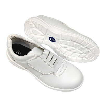 White Steel Ladle Head Anti Smashing Labor Protection Shoes Safety Protection Dust-Free Workshop ESD Anti-Static Food Work Shoes