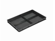 Stackable Black Conductive Plastic Trays Polypropylene For Small Parts Storage
