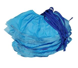 Blue PP Non Woven Disposable ESD Shoe Cover Conductive Knitted Ribbon