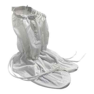 ESD Shoes Anti Static White 5mm Gird Fabric ESD Safety Booties Cleanroom Dustproof Boot