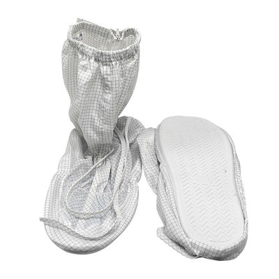 ESD Shoes Anti Static White 5mm Gird Fabric ESD Safety Booties Cleanroom Dustproof Boot