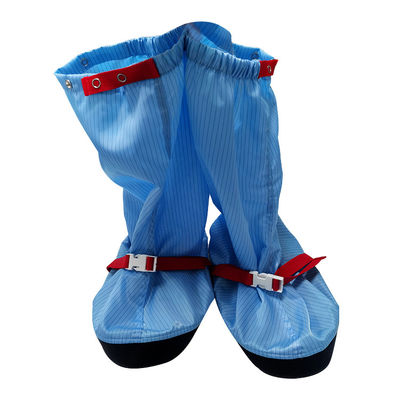 Cleanroom Blue Anti Static Work Boot 5MM Stripe ESD Fabric Long Boots